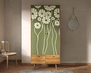 стильный Шкаф двухстворчатый "Berber" арт BB16/Print_53