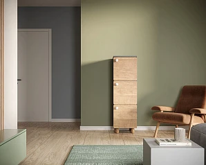 Узкий шкаф с тремя дверками "Split" SP20 в интерьере