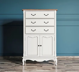 купить стильный Комод Leontina три ящика две дверки арт ST9354