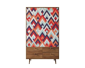 купить стильный Шкаф трехстворчатый "Berber" принт 2 арт BB02/Print_02 в интернет-магазине