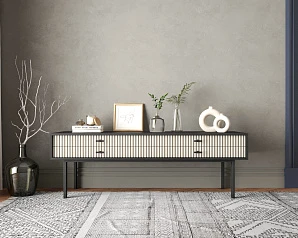 Консоль с двумя ящиками "Emerson" арт EM23/milky/L на заказ в интернет-магазине