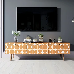 фото Комод "Berber" с ящиками низкий под TV принт 14 арт BB19/Print_14