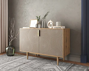 стильный Комод с двумя дверками "Line" R18/beige на заказ