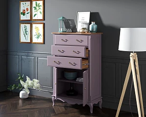 заказать Комод Leontina Lavanda три ящика две дверки арт ST9354L