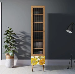 красивый Буфет "Berber" одностворчатый с ящиком принт 47 арт BB48/Print_47