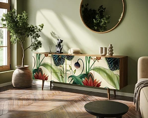 красивый Комод "Berber" удлиненный арт BB11/Print_55 на заказ