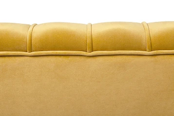 купить Дизайнерский диван Pearl Double Yellow на черных ножках