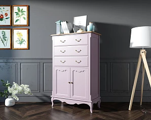 заказать Комод Leontina Lavanda три ящика две дверки арт ST9354L
