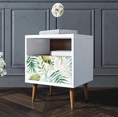 купить Тумбочка "Berber" с одним ящиком 4 принт арт BB06/Print_04, разноцветная в интернет-магазине