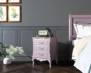 купить красивые Прикроватная тумба Leontina Lavanda на три ящика арт ST9302/3L