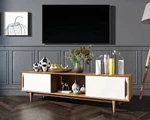 заказать Консоль в Скандинавском стиле под TV "Bruni white" арт BR-22WH