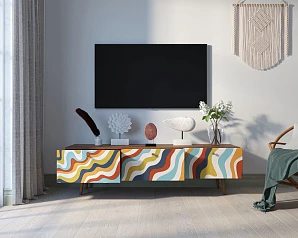 заказать Комод "Berber" с ящиками низкий под TV 21 принт арт BB19/Print_21