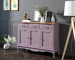 купить стильный Комод "Leontina Lavanda" (3 ящика и 3 двери) арт ST9344L в интернет-магазине
