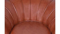заказать Низкое кресло ракушка Pearl Brown на черных ножках