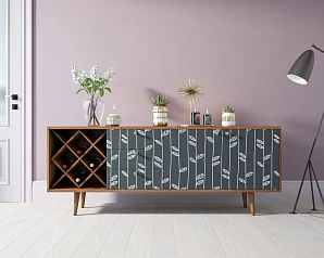 Комод "Berber" удлиненный с бутылочницей 18 принт арт BB15/Print_18 на заказ в интернет-магазине