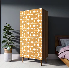 Шкаф малый двухстворчатый "Berber" принт 14 арт BB08/Print_14 в интерьере