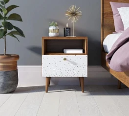 красивые Тумбочка "Berber" с одним ящиком 15 принт арт BB06/Print_15, разноцветная на заказ