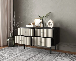 Комод с четырьмя ящиками "Emerson" арт EM05/milky/L в интернет-магазине