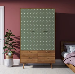 купить стильный Шкаф трехстворчатый "Berber" принт 12 арт BB02/Print_12 в интернет-магазине