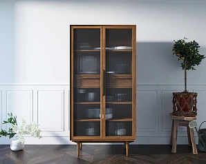 фото Буфет "Bruni" высокий с витражными стеклами арт BR51