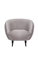 Мягкое кресло Small Benee Grey на черных ножках
