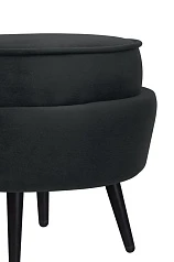 заказать Пуф Pearl Adorn Black на черных ножках