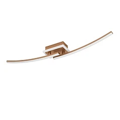 красивые 901219 Светодиодный потолочный светильник LUNGOLAGO, 12W(LED), сталь, пластик, бронзовый, пластик, белый, 4000K, 1450lm