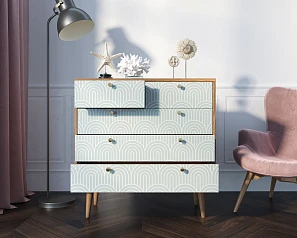 купить красивые Комод "Berber" пять ящиков 34 принт арт BB36/Print_34 в интернет-магазине