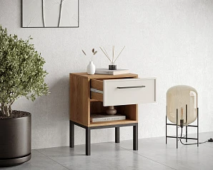 Тумбочка с верхним ящиком "Nicole" арт NEM11 Белый на заказ