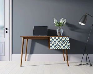 купить стильный Стол рабочий "Berber" принт 13 с одной тумбой арт BB20/Print_13 в интернет-магазине