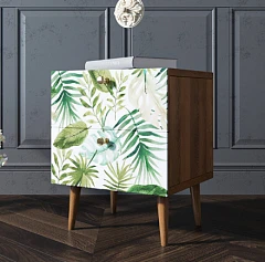 Тумбочка "Berber" с двумя ящиками 4 принт арт BB03/Print_04, разноцветная