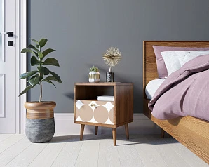 фото Тумбочка "Berber" с одним ящиком 17 принт арт BB06/Print_17, разноцветная