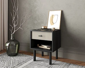 купить Тумбочка с верхним ящиком "Emerson" арт EM11/milky/L в интернет-магазине