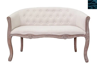 фото Двухместный диван Kandy Double Beige цвет синий в интерьере