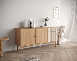 красивый Комод Bubble Solid с двумя дверками и тремя ящиками арт BBL05S