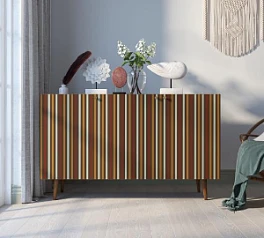 Комод "Berber" три дверки 20 принт арт BB01/Print_20 в интерьере