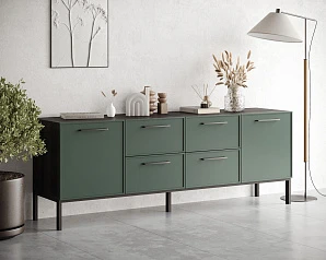 купить Комод две дверки и четыре ящика "Nicole" арт NEM19G в интернет-магазине