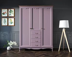 купить стильный Шкаф Leontina Lavanda для одежды с ящиками арт ST9327/34L