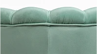Низкое кресло ракушка Pearl Green на черных ножках