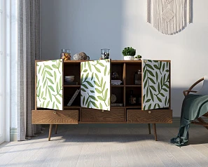 Комод "Berber" три дверки и три ящика 28 принт арт BB24/Print_28