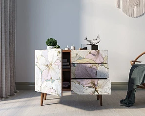 купить стильный Комод "Berber" три ящика и дверка 31 принт арт BB34/Print_31