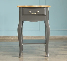 фото Прикроватная тумба "Leontina Black" с одним ящиком