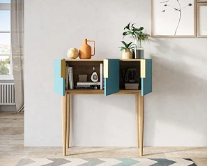 купить красивый Консоль с тремя дверками "Line" LN15/GR1/blue в интернет-магазине