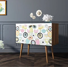 заказать стильные Комод на высоких ножках "Berber" малый арт BB13/Print_03