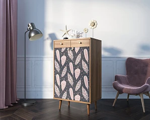купить стильные Комод "Berber" два ящика и дверки 40 принт арт BB46/Print_40 в интернет-магазине