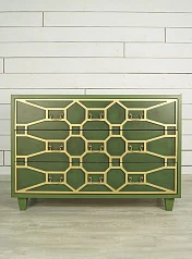 купить Зеленый комод "Emerald" 3 ящика арт DSC347ETG в интернет-магазине