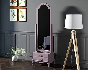 фото Зеркало напольное "Leontina Lavanda" 2 ящика арт ST9322LETG в интерьере