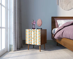 заказать Тумбочка "Berber" с двумя ящиками 23 принт арт BB03/Print_23, разноцветная