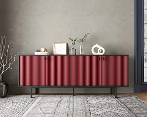 стильный Комод с четыремя дверками "Emerson" арт EM01/red/L на заказ