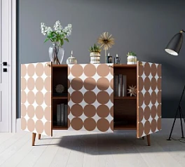 фото Комод "Berber" три дверки 17 принт арт BB01/Print_17 в интерьере